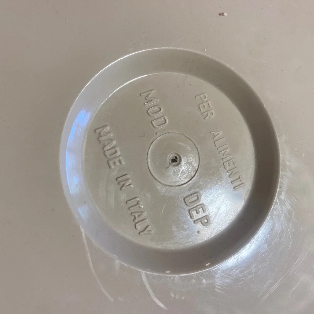 Vintage Mod Dep Salad Spinner Kitchen Tool Beige Tan Italy Manual Per Aliment